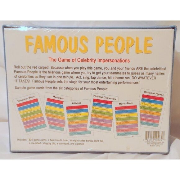 Kheper Games Famous People Game - Picture 3 of 4